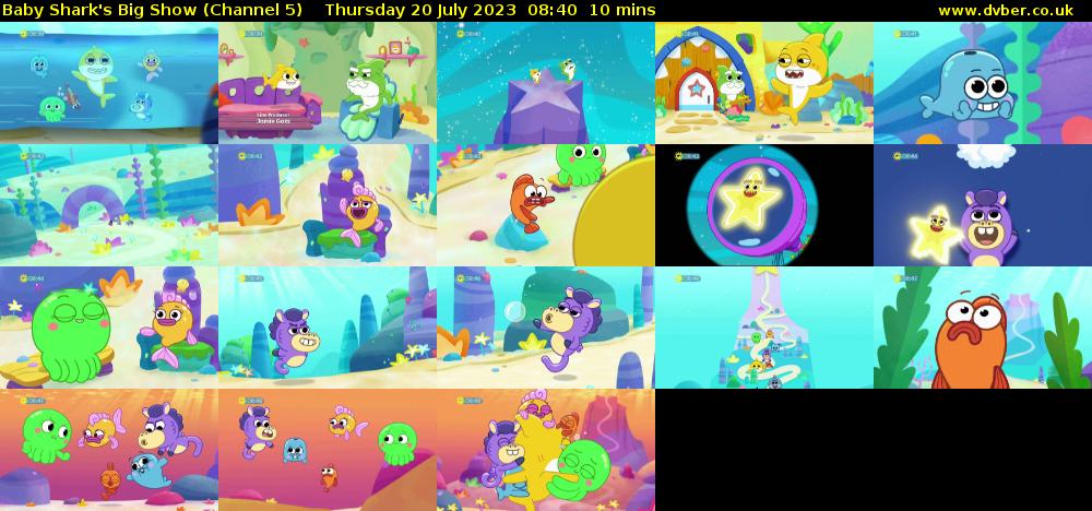 Baby Shark's Big Show (Channel 5) Thursday 20 July 2023 08:40 - 08:50