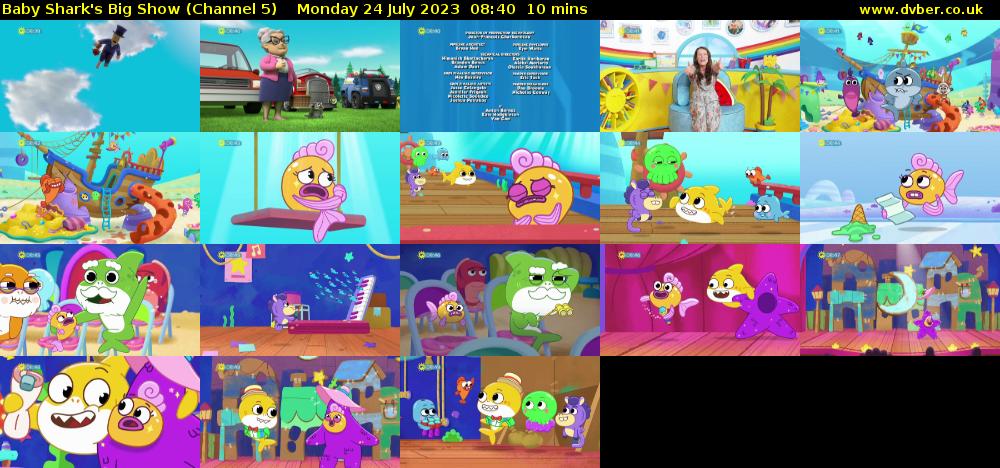 Baby Shark's Big Show (Channel 5) Monday 24 July 2023 08:40 - 08:50