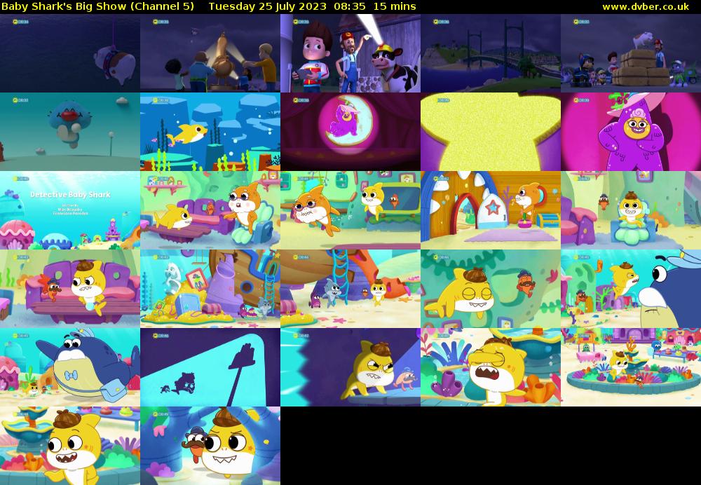 Baby Shark's Big Show (Channel 5) Tuesday 25 July 2023 08:35 - 08:50