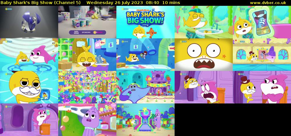 Baby Shark's Big Show (Channel 5) Wednesday 26 July 2023 08:40 - 08:50