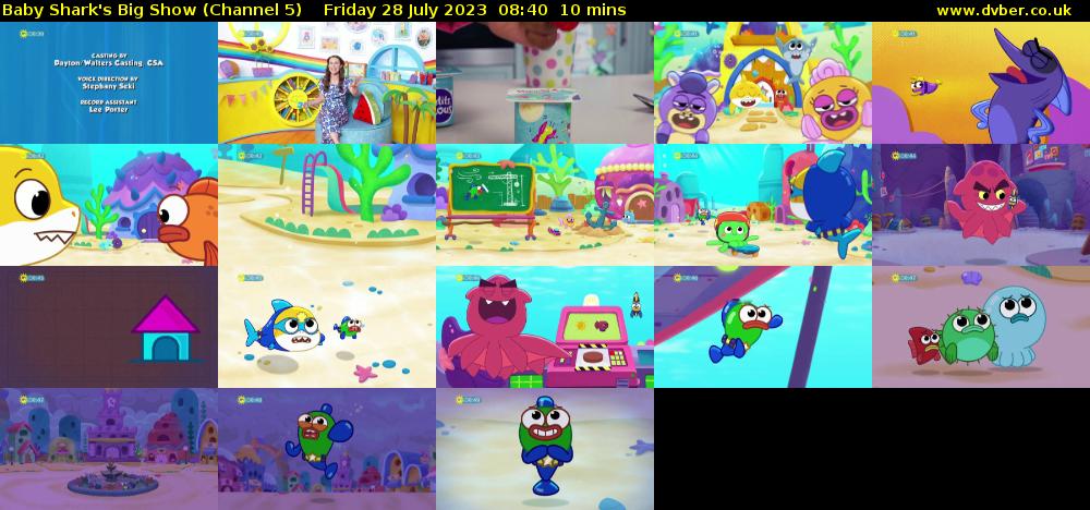 Baby Shark's Big Show (Channel 5) Friday 28 July 2023 08:40 - 08:50