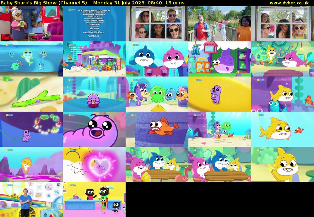Baby Shark's Big Show (Channel 5) Monday 31 July 2023 08:40 - 08:55