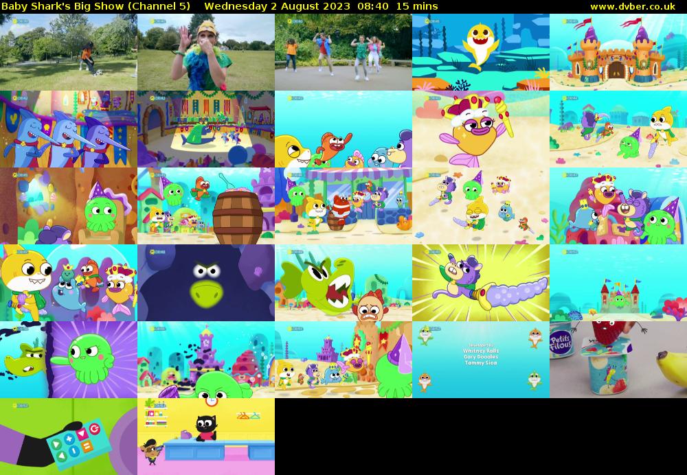 Baby Shark's Big Show (Channel 5) Wednesday 2 August 2023 08:40 - 08:55