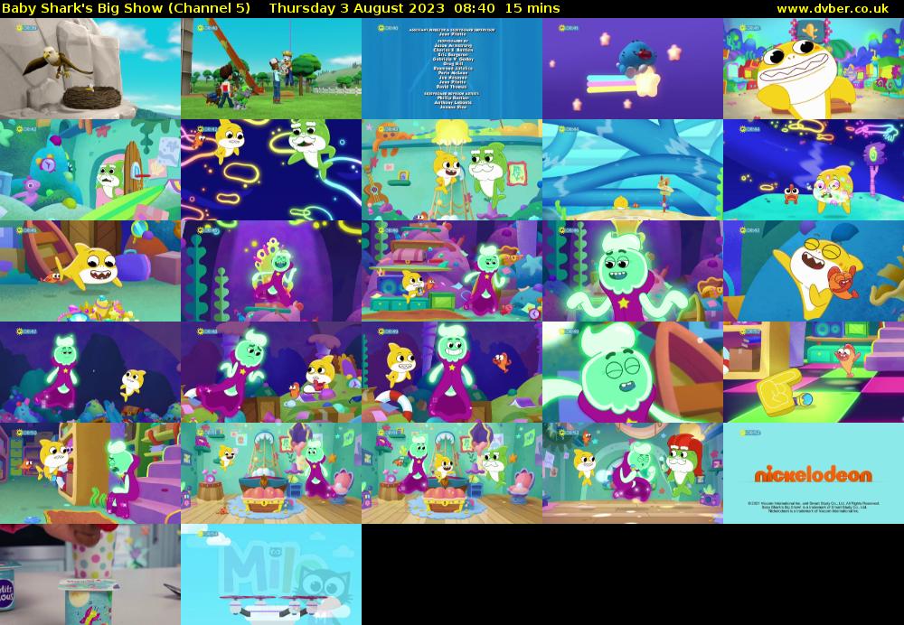 Baby Shark's Big Show (Channel 5) Thursday 3 August 2023 08:40 - 08:55