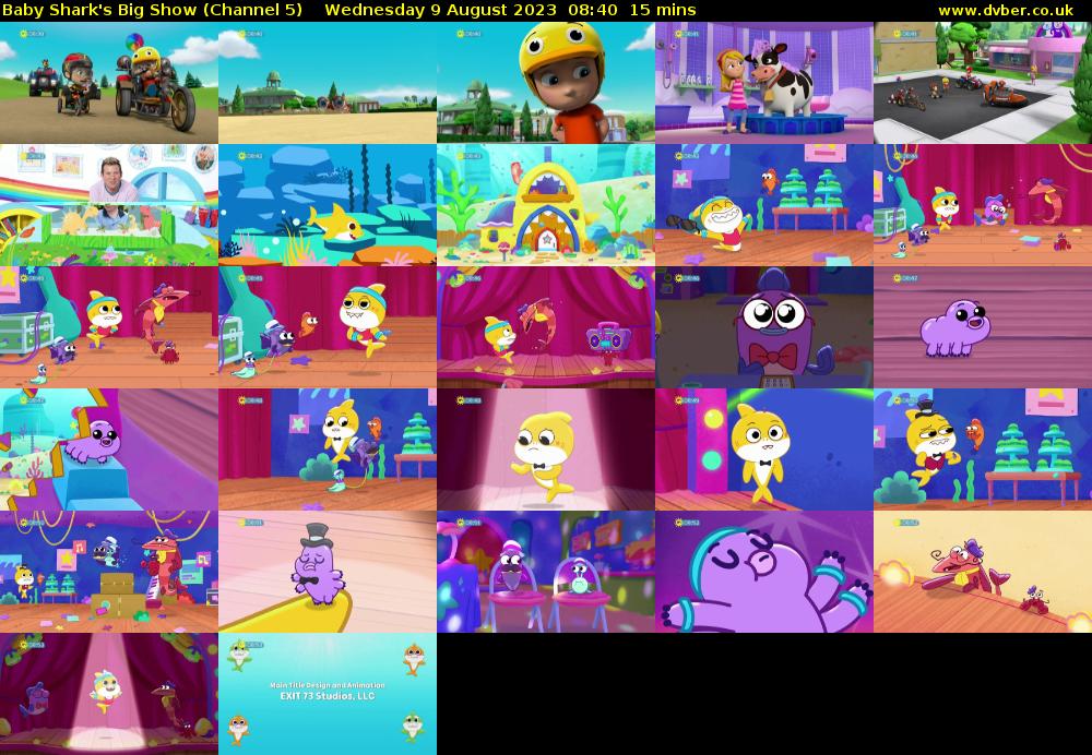 Baby Shark's Big Show (Channel 5) Wednesday 9 August 2023 08:40 - 08:55