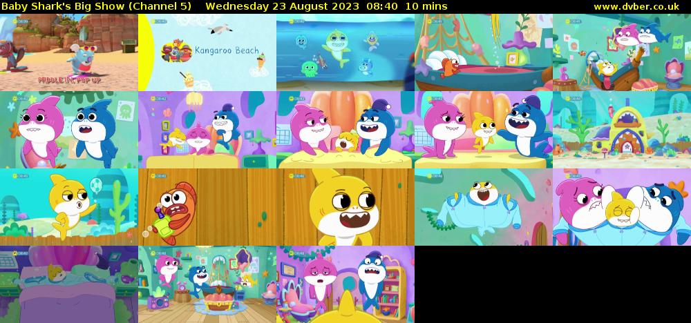 Baby Shark's Big Show (Channel 5) Wednesday 23 August 2023 08:40 - 08:50