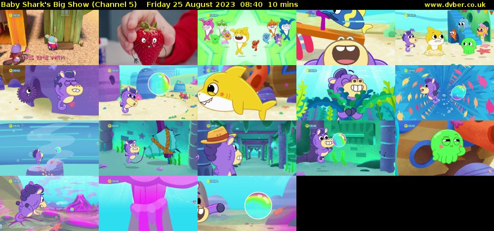 Baby Shark's Big Show (Channel 5) Friday 25 August 2023 08:40 - 08:50