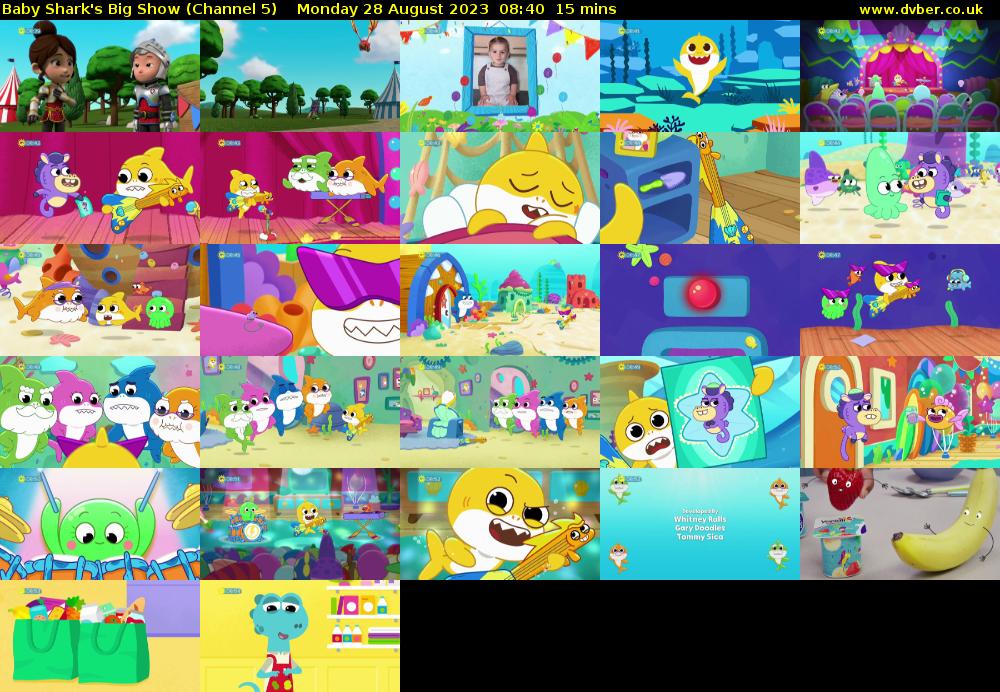Baby Shark's Big Show (Channel 5) Monday 28 August 2023 08:40 - 08:55