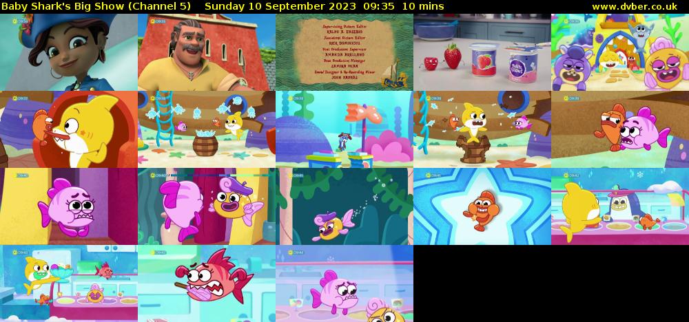 Baby Shark's Big Show (Channel 5) Sunday 10 September 2023 09:35 - 09:45