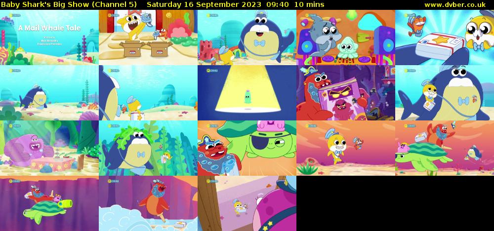 Baby Shark's Big Show (Channel 5) Saturday 16 September 2023 09:40 - 09:50