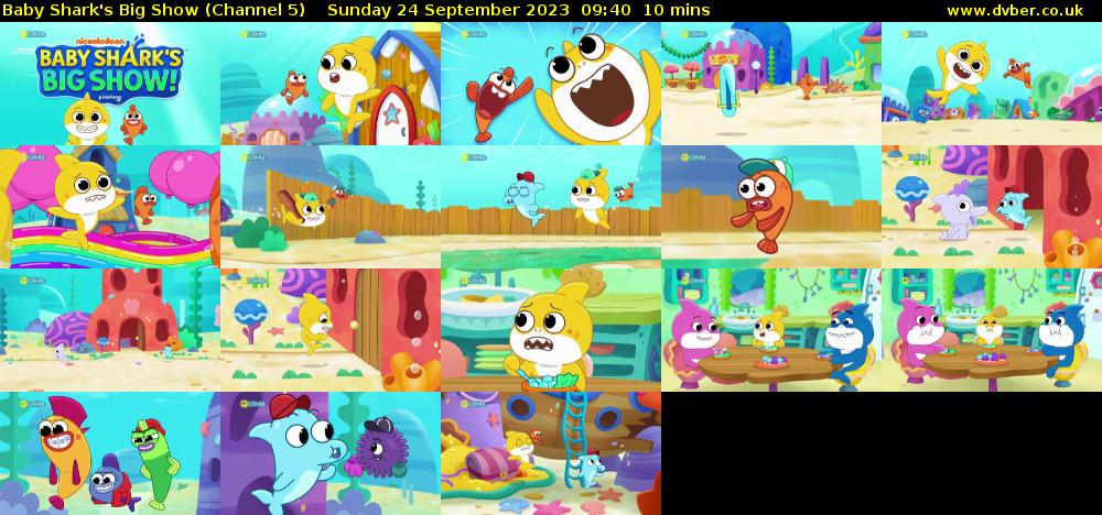 Baby Shark's Big Show (Channel 5) Sunday 24 September 2023 09:40 - 09:50
