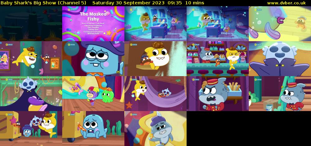 Baby Shark's Big Show (Channel 5) Saturday 30 September 2023 09:35 - 09:45