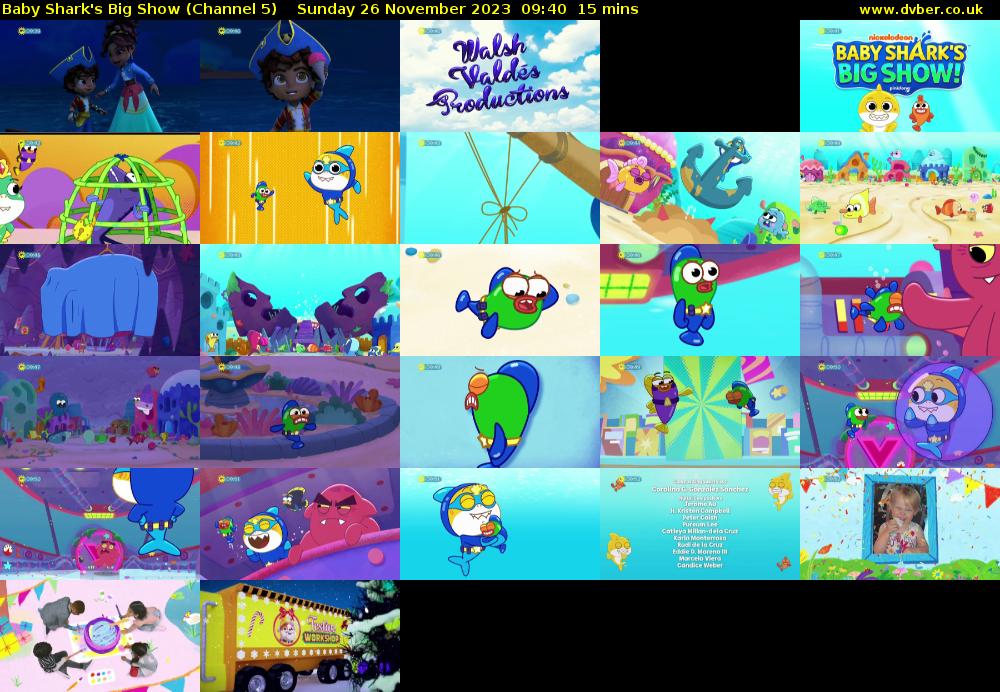 Baby Shark's Big Show (Channel 5) Sunday 26 November 2023 09:40 - 09:55