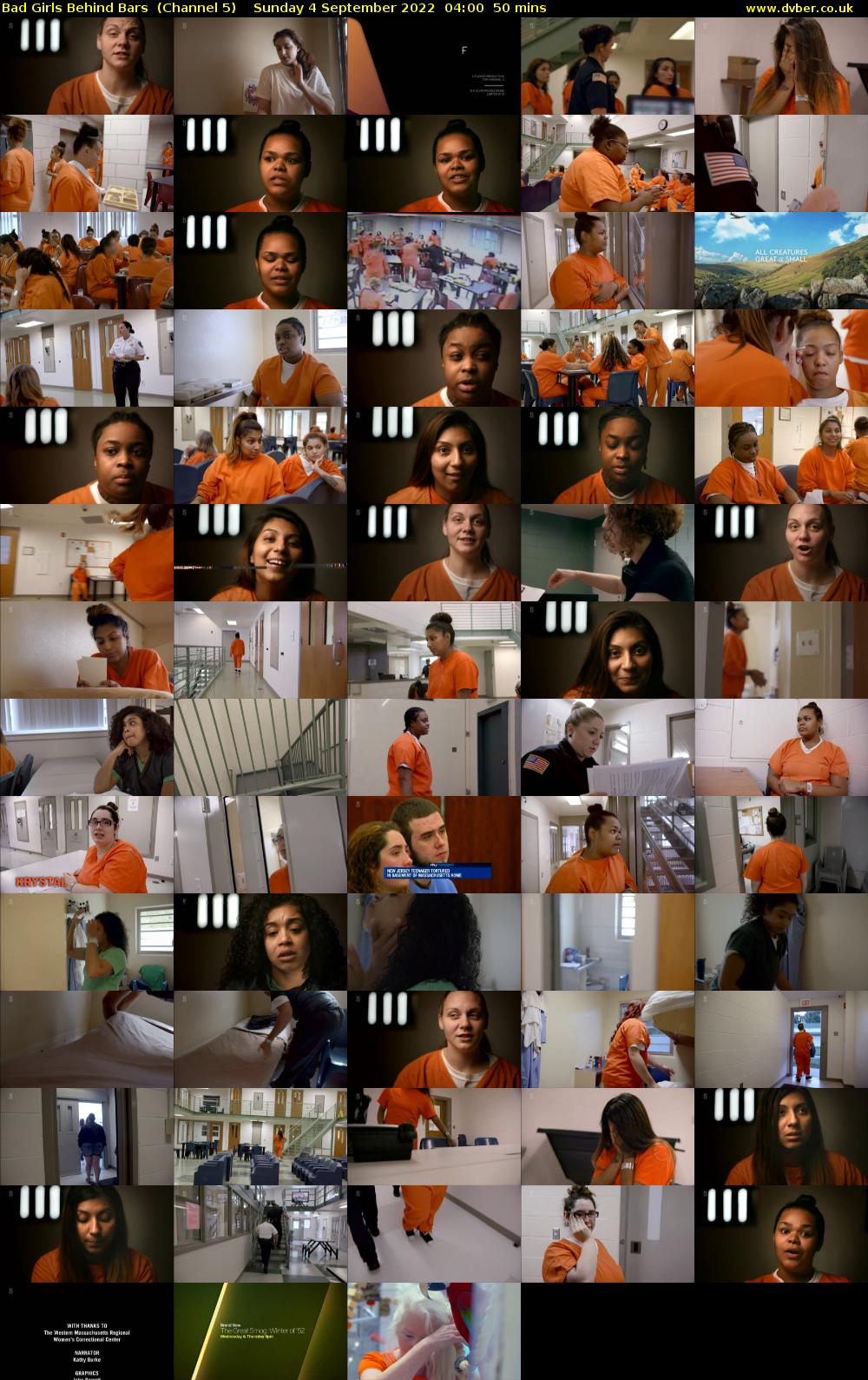Bad Girls Behind Bars  (Channel 5) Sunday 4 September 2022 04:00 - 04:50
