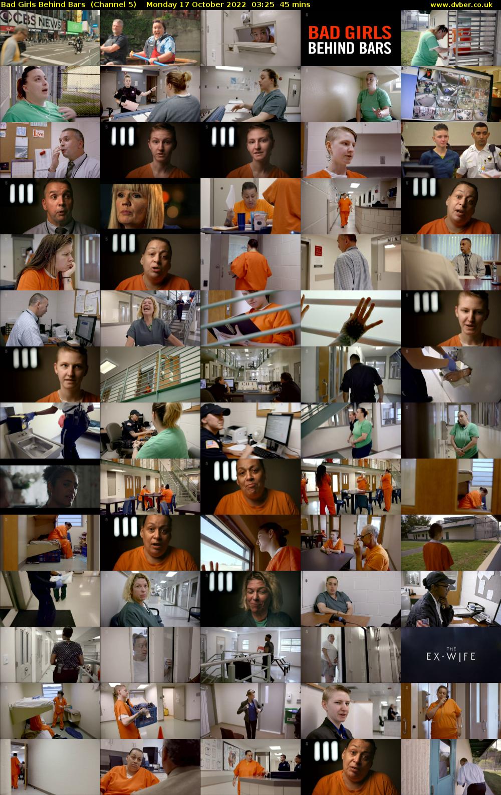 Bad Girls Behind Bars  (Channel 5) Monday 17 October 2022 03:25 - 04:10