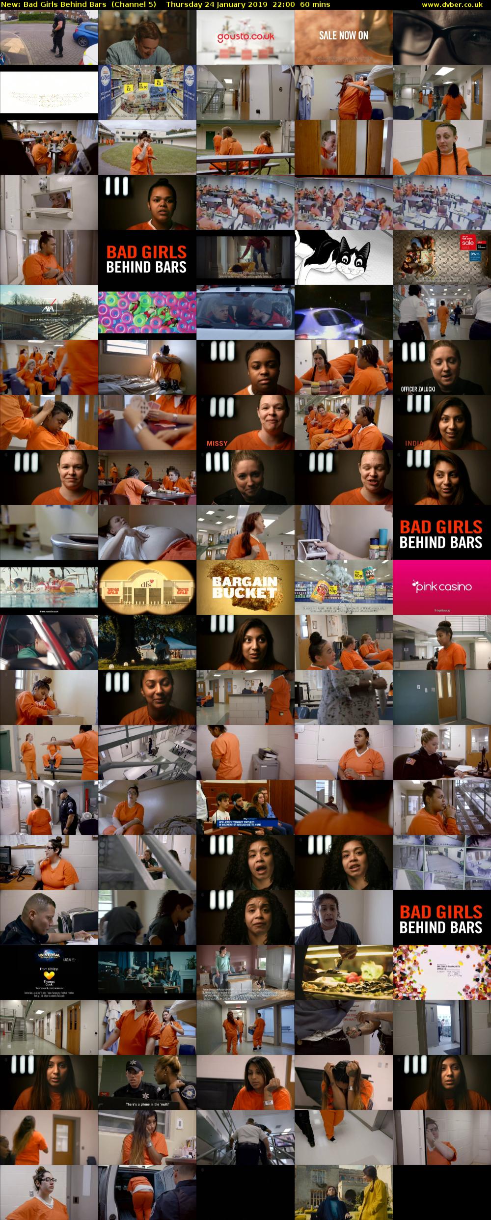 Bad Girls Behind Bars (Channel 5) Thursday 24 January 2019 22:00 - 23:00