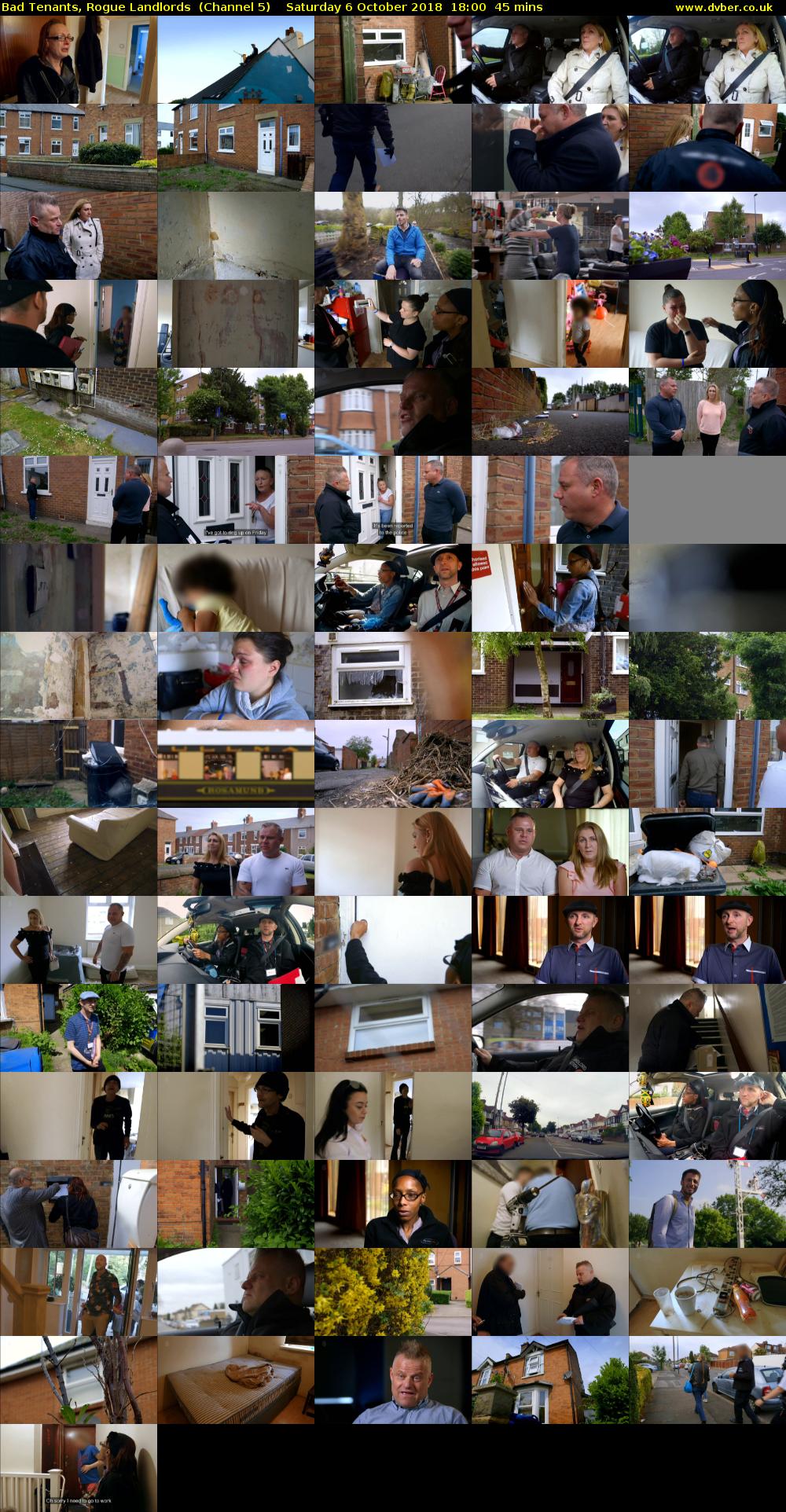 Bad Tenants, Rogue Landlords  (Channel 5) Saturday 6 October 2018 18:00 - 18:45