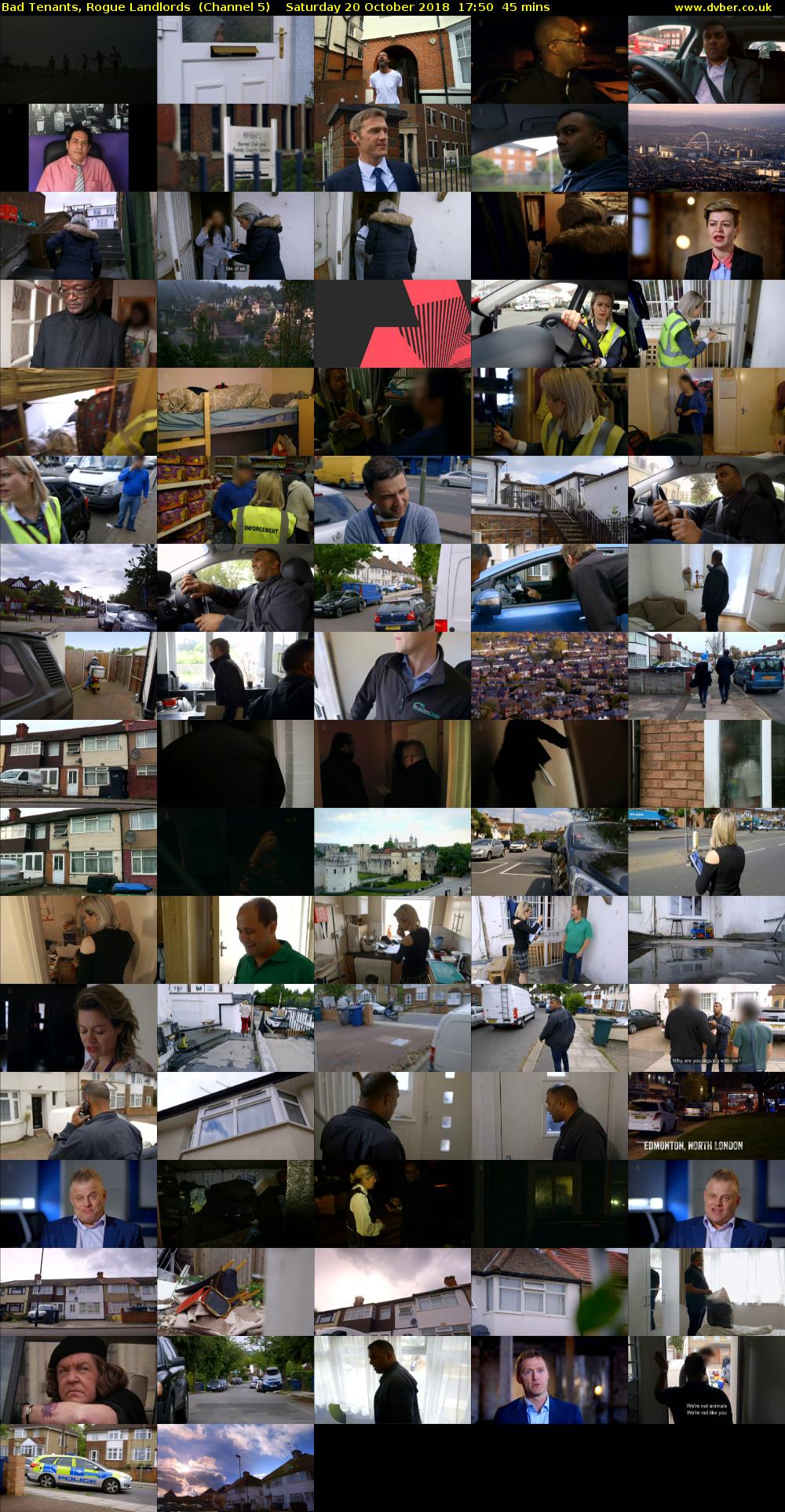 Bad Tenants, Rogue Landlords  (Channel 5) Saturday 20 October 2018 17:50 - 18:35
