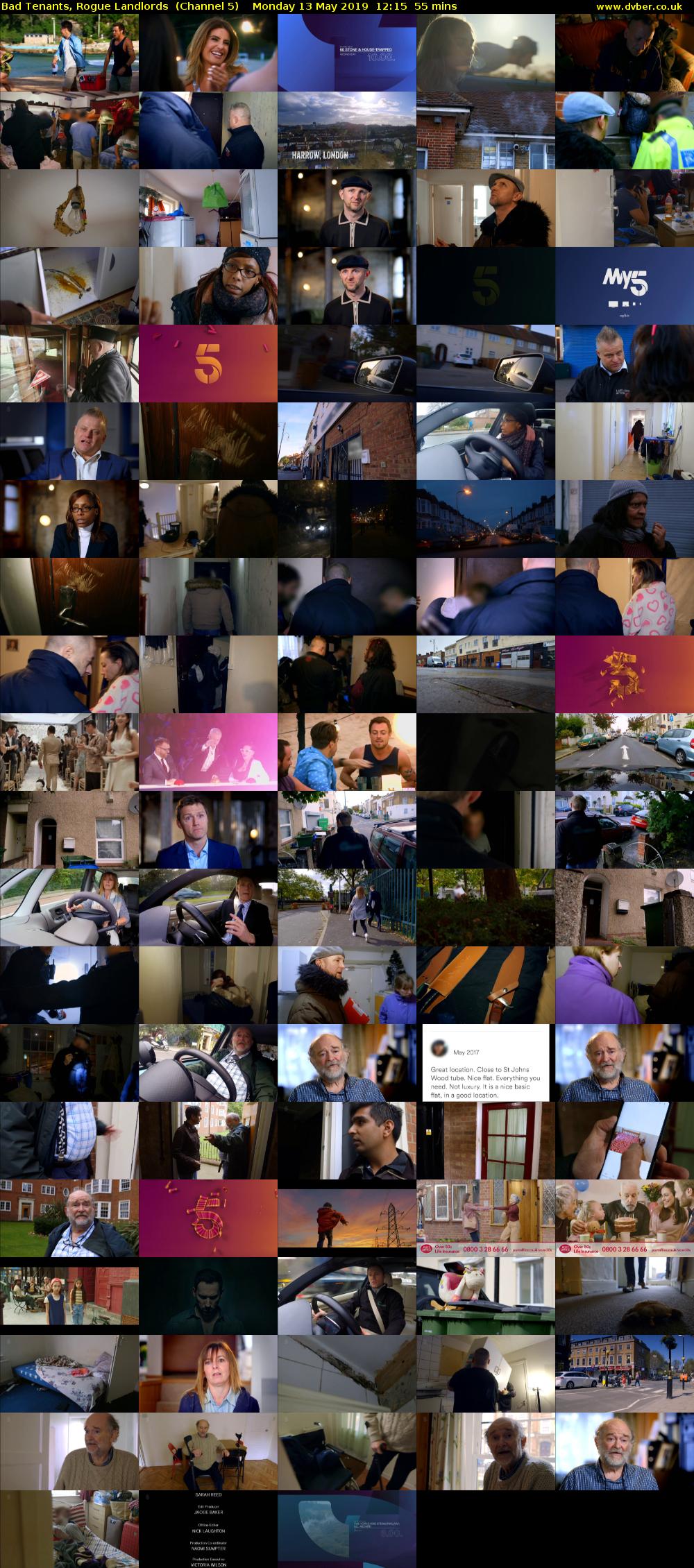 Bad Tenants, Rogue Landlords  (Channel 5) Monday 13 May 2019 12:15 - 13:10