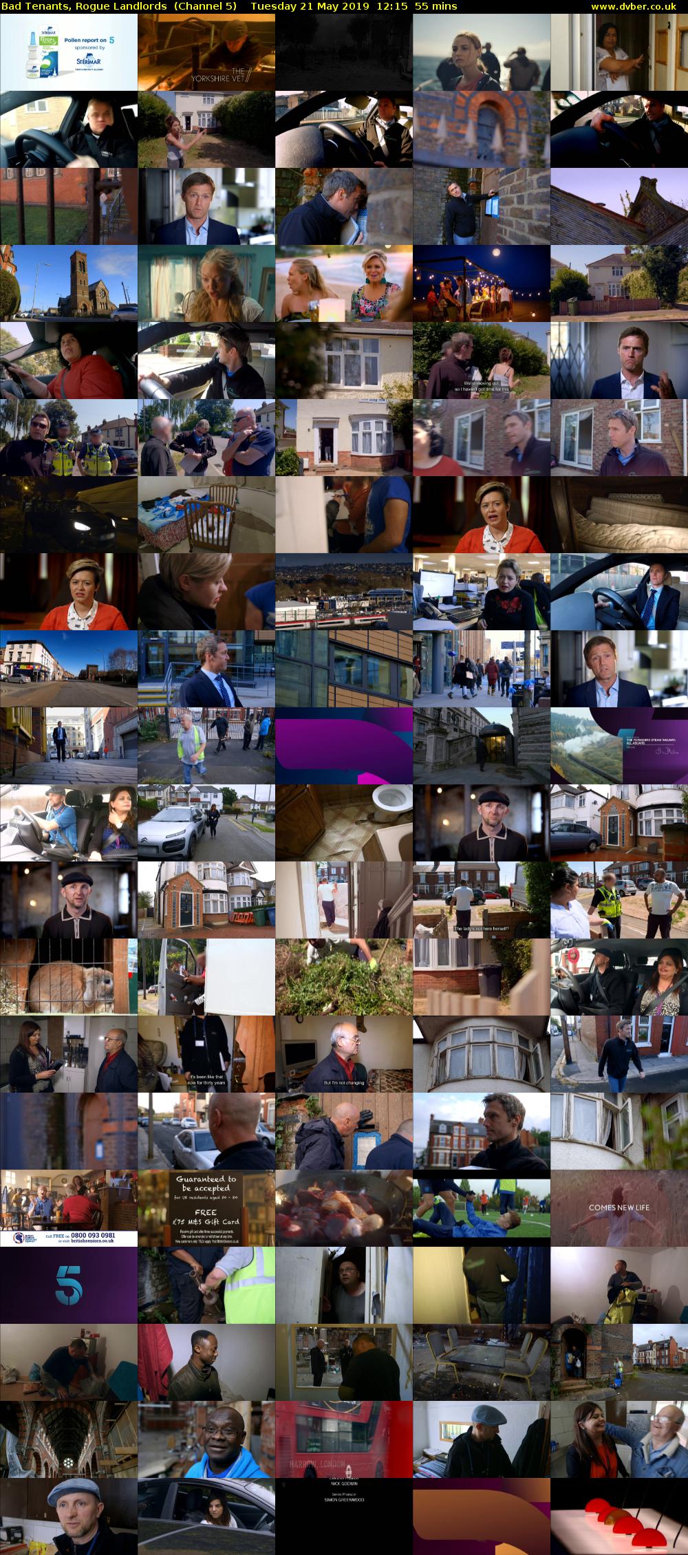 Bad Tenants, Rogue Landlords  (Channel 5) Tuesday 21 May 2019 12:15 - 13:10