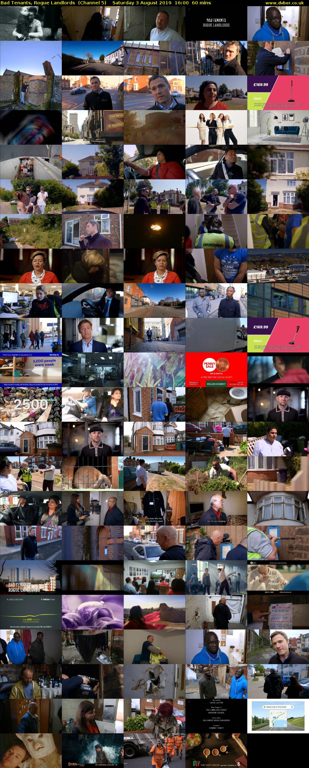 Bad Tenants, Rogue Landlords  (Channel 5) Saturday 3 August 2019 16:00 - 17:00