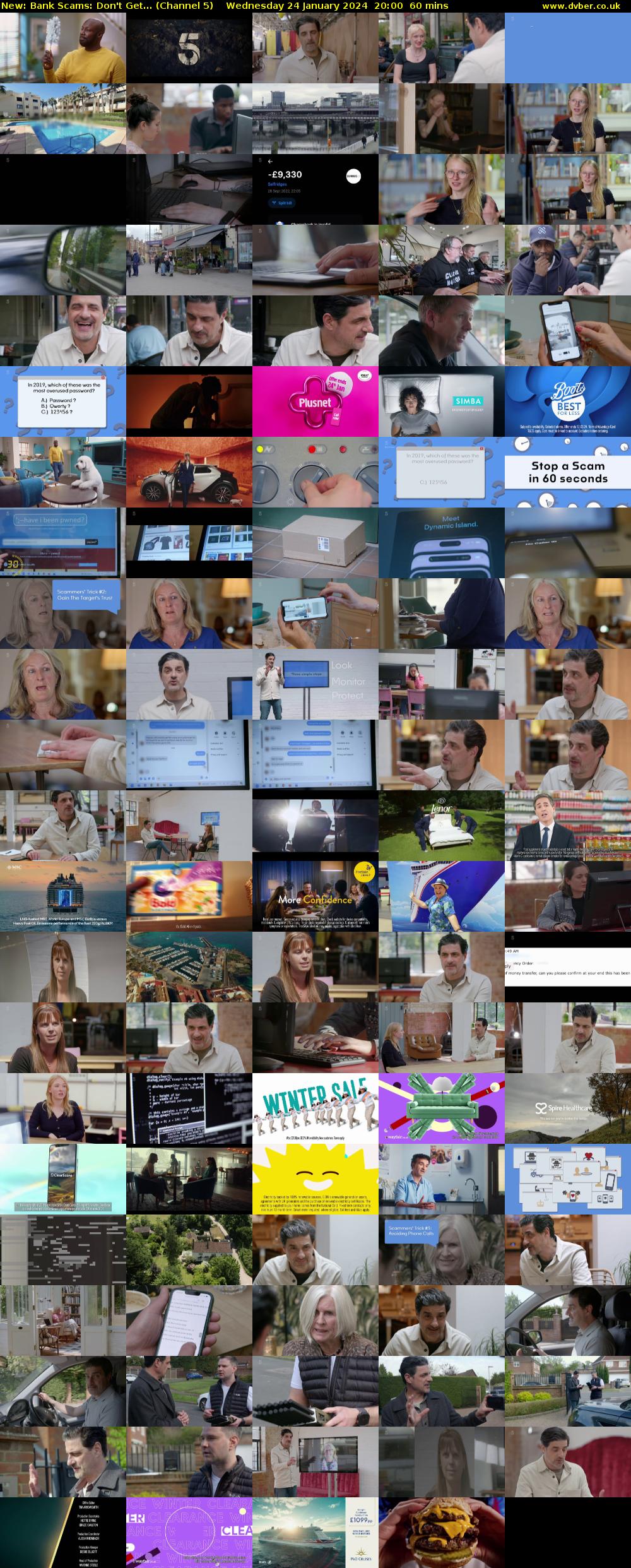 Bank Scams: Don't Get... (Channel 5) Wednesday 24 January 2024 20:00 - 21:00