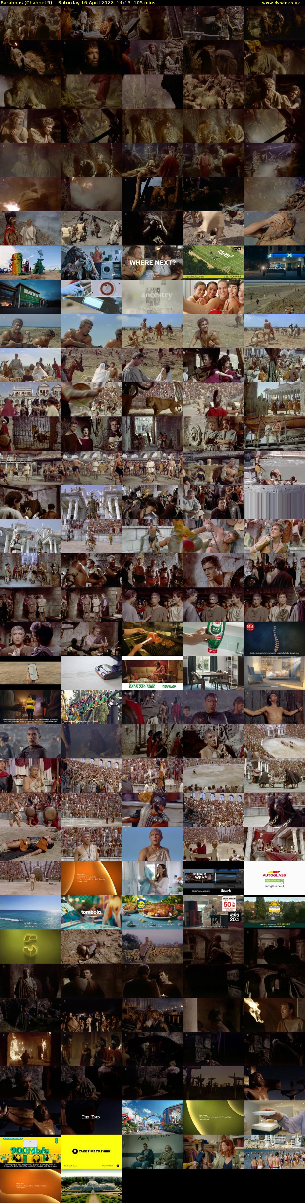 Barabbas (Channel 5) Saturday 16 April 2022 14:15 - 16:00