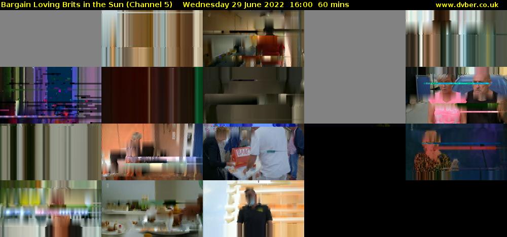 Bargain Loving Brits in the Sun (Channel 5) Wednesday 29 June 2022 16:00 - 17:00