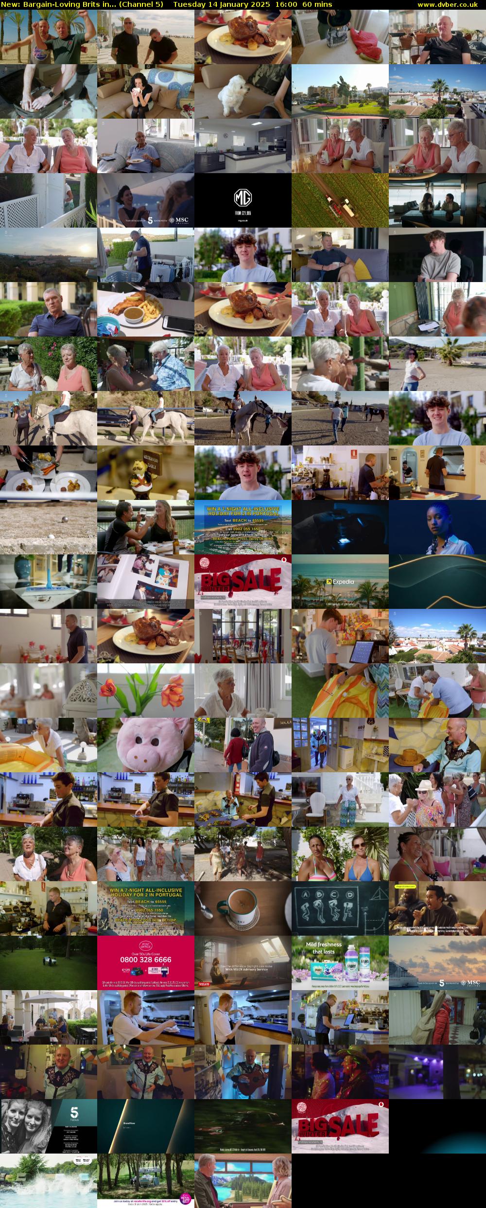 Bargain-Loving Brits In... (Channel 5) Tuesday 14 January 2025 16:00 - 17:00