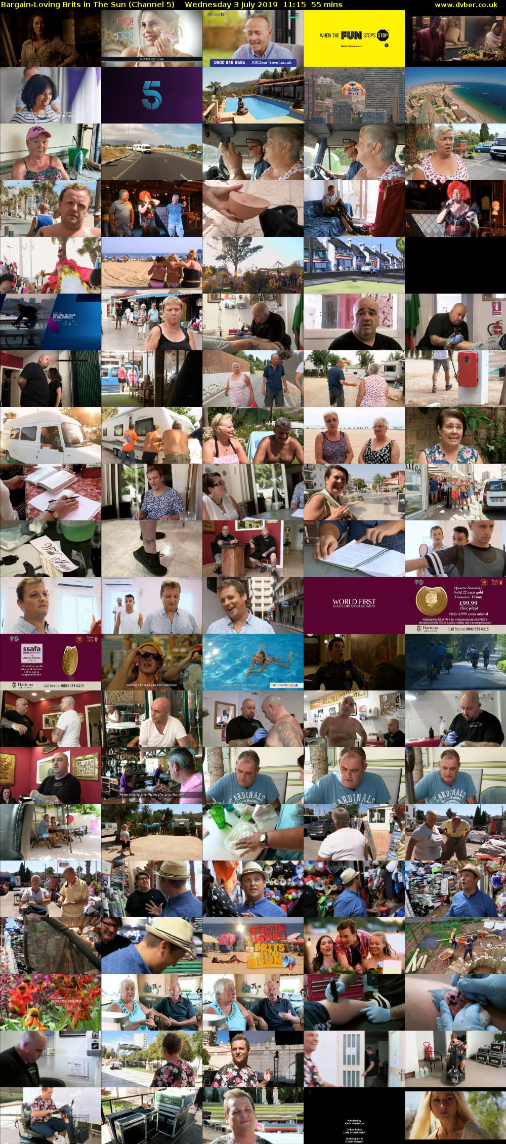 Bargain-Loving Brits in The Sun (Channel 5) Wednesday 3 July 2019 11:15 - 12:10