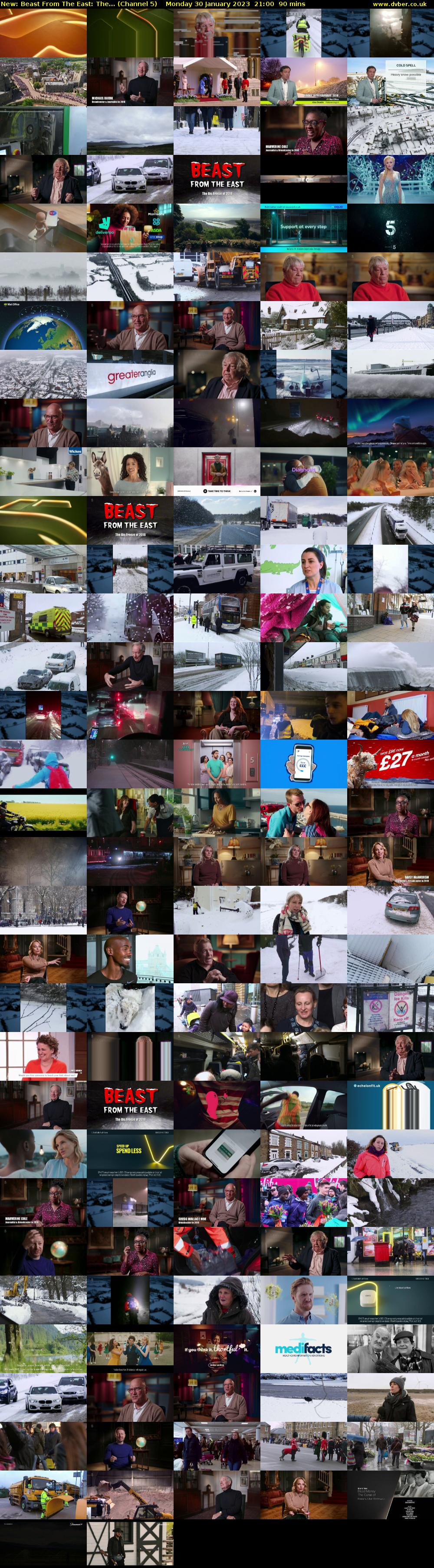 Beast From The East: The... (Channel 5) Monday 30 January 2023 21:00 - 22:30