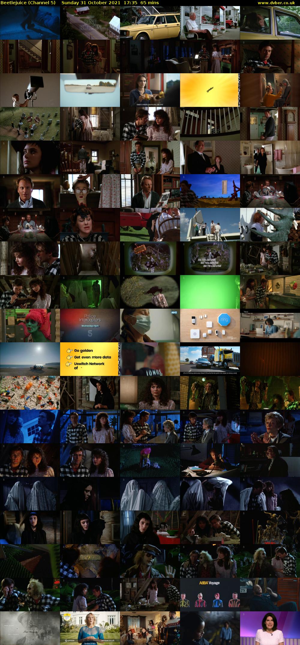 Beetlejuice (Channel 5) Sunday 31 October 2021 17:35 - 18:40