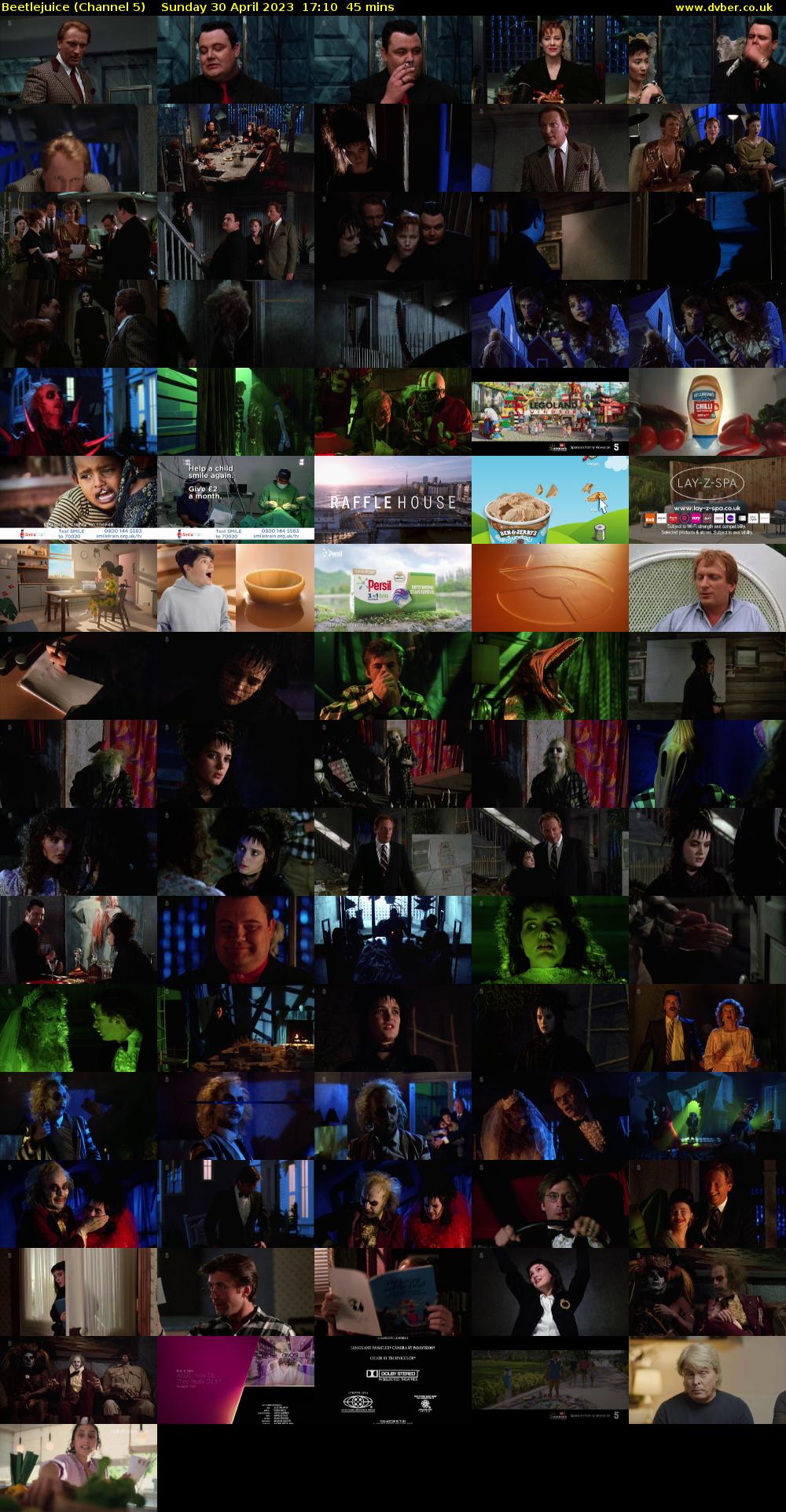 Beetlejuice (Channel 5) Sunday 30 April 2023 17:10 - 17:55
