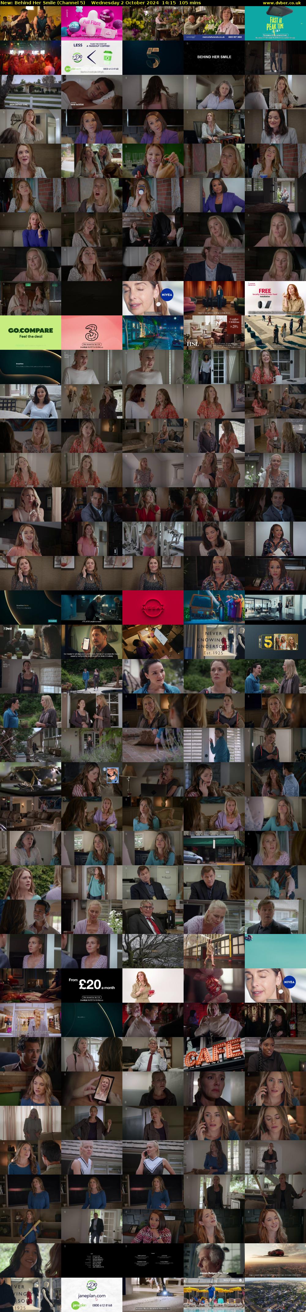 Behind Her Smile (Channel 5) Wednesday 2 October 2024 14:15 - 16:00
