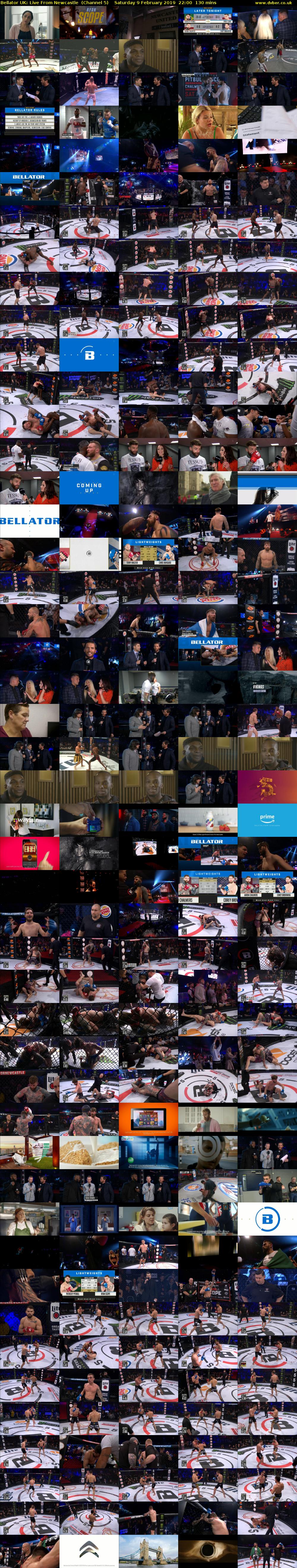 Bellator UK: Live From Newcastle  (Channel 5) Saturday 9 February 2019 22:00 - 00:10