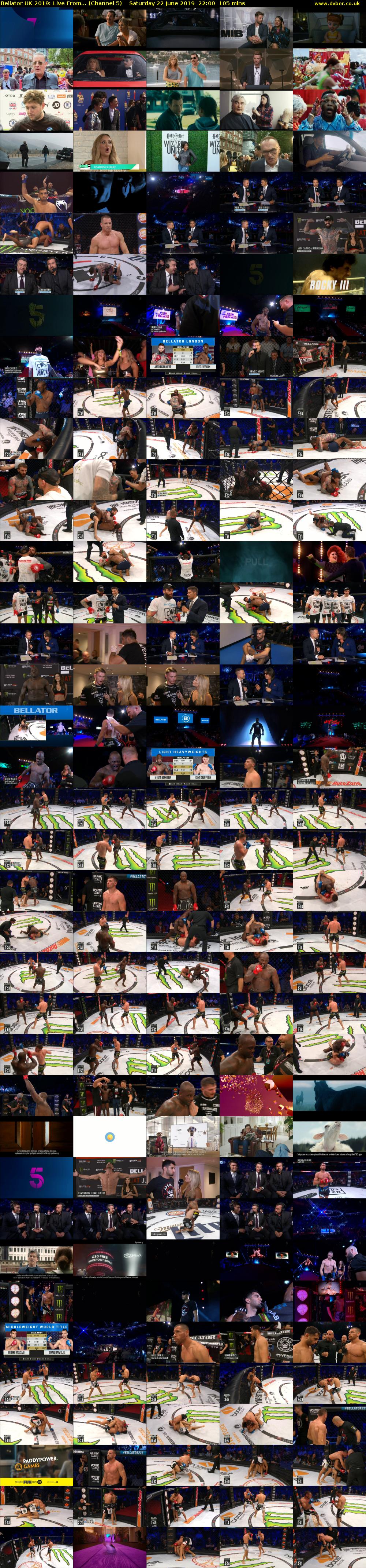 Bellator UK 2019: Live From... (Channel 5) Saturday 22 June 2019 22:00 - 23:45