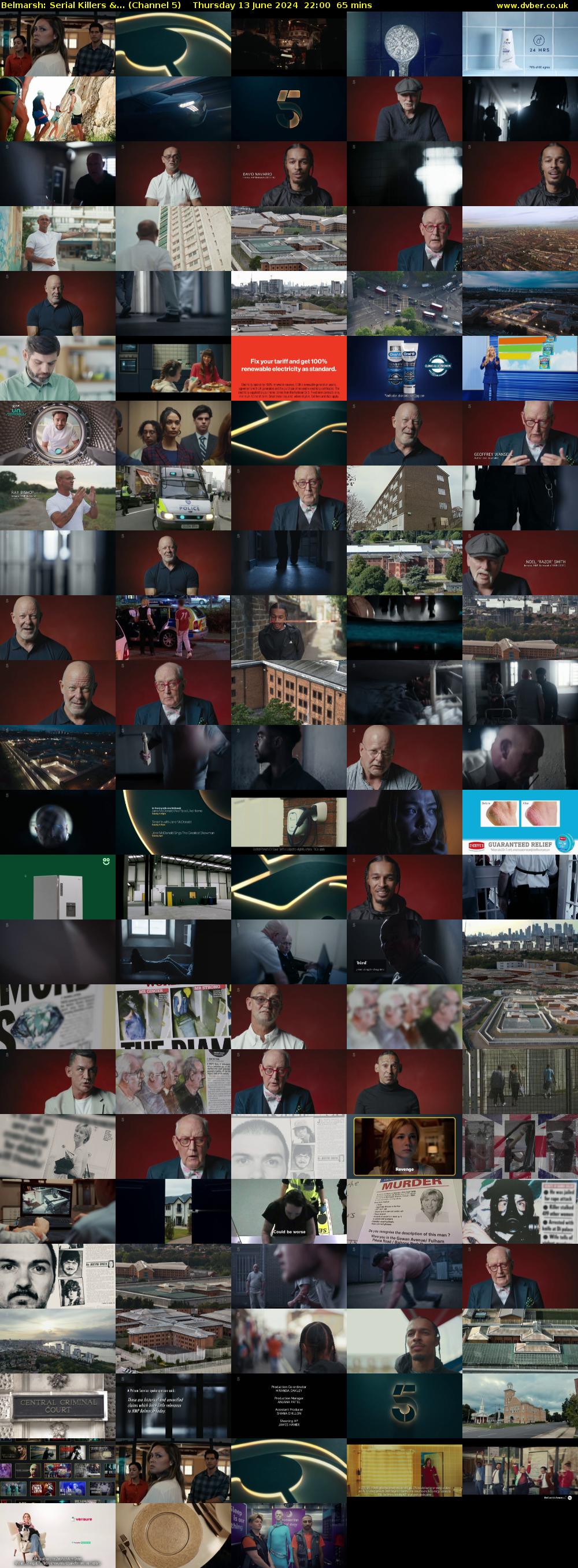 Belmarsh: Serial Killers &... (Channel 5) Thursday 13 June 2024 22:00 - 23:05
