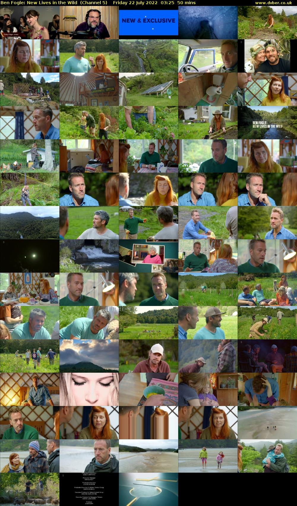 Ben Fogle: New Lives In The Wild  (Channel 5) Friday 22 July 2022 03:25 - 04:15