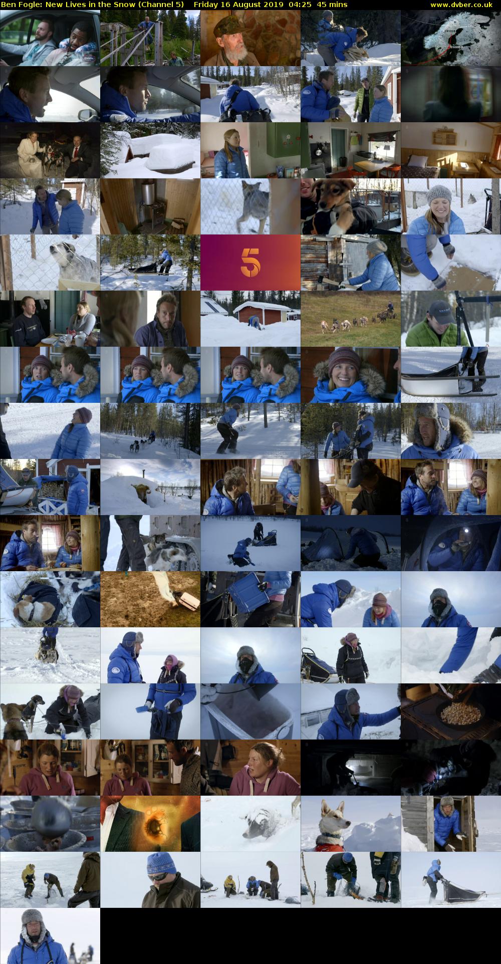 Ben Fogle: New Lives in the Snow (Channel 5) Friday 16 August 2019 04:25 - 05:10