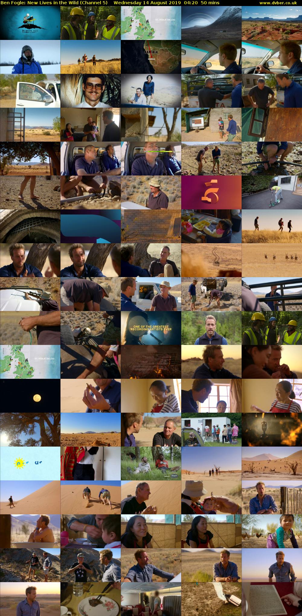 Ben Fogle: New Lives in the Wild (Channel 5) Wednesday 14 August 2019 04:20 - 05:10
