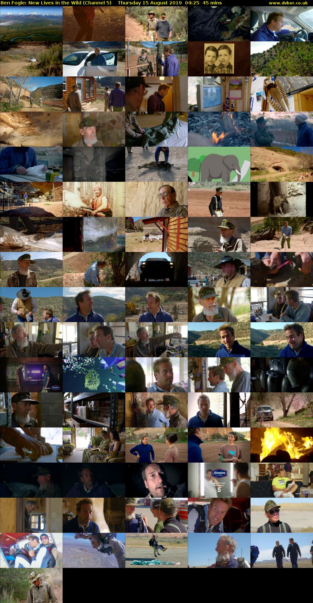 Ben Fogle: New Lives in the Wild (Channel 5) Thursday 15 August 2019 04:25 - 05:10