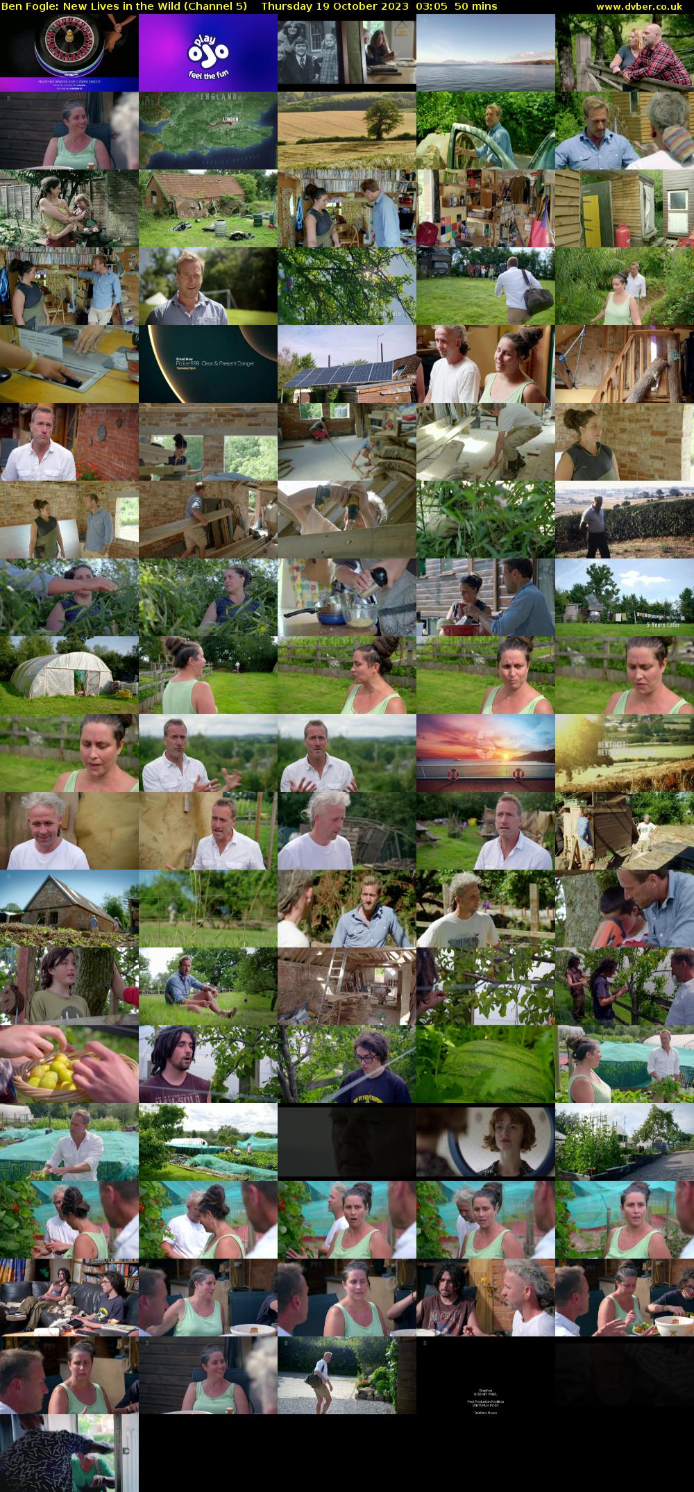 Ben Fogle: New Lives in the Wild (Channel 5) Thursday 19 October 2023 03:05 - 03:55