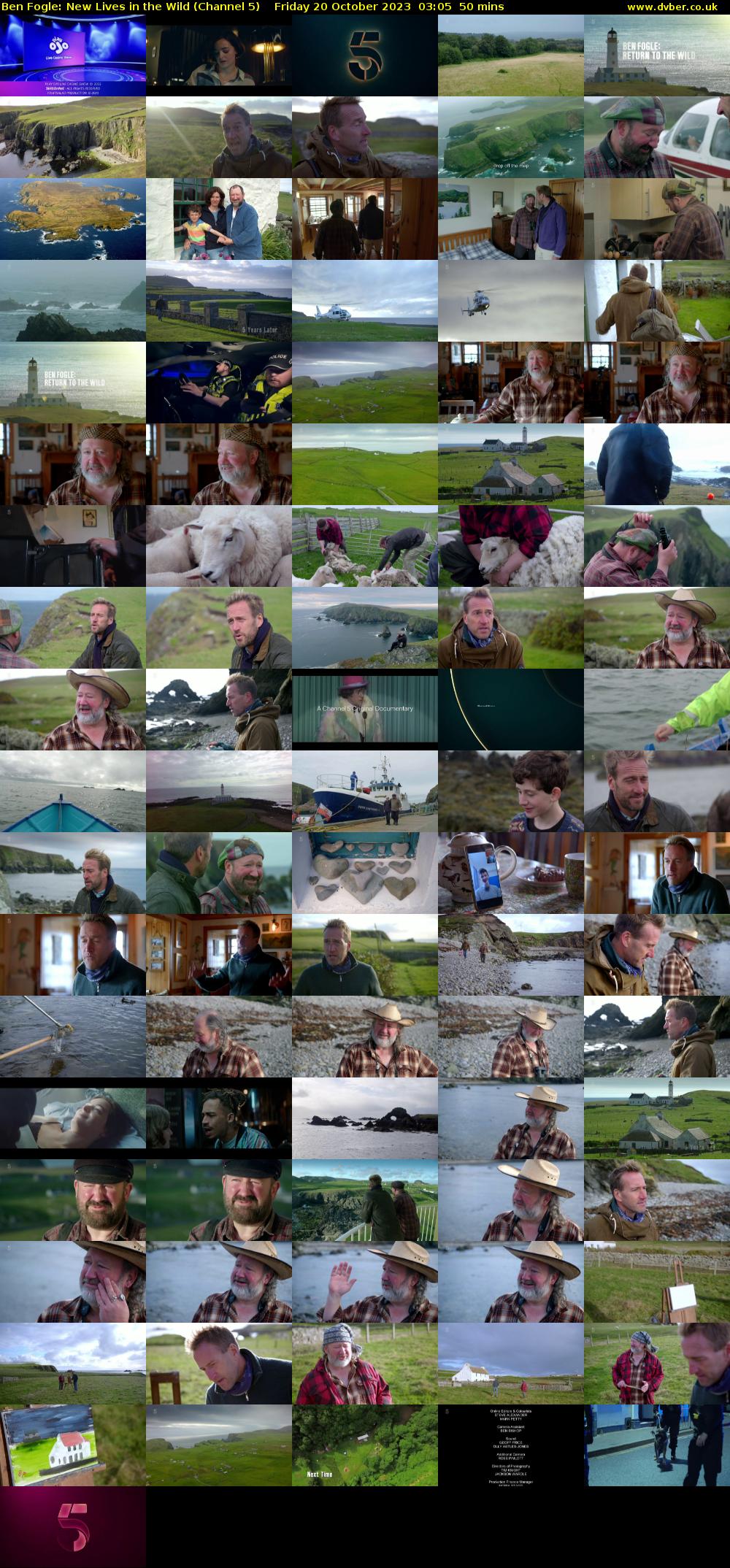 Ben Fogle: New Lives in the Wild (Channel 5) Friday 20 October 2023 03:05 - 03:55