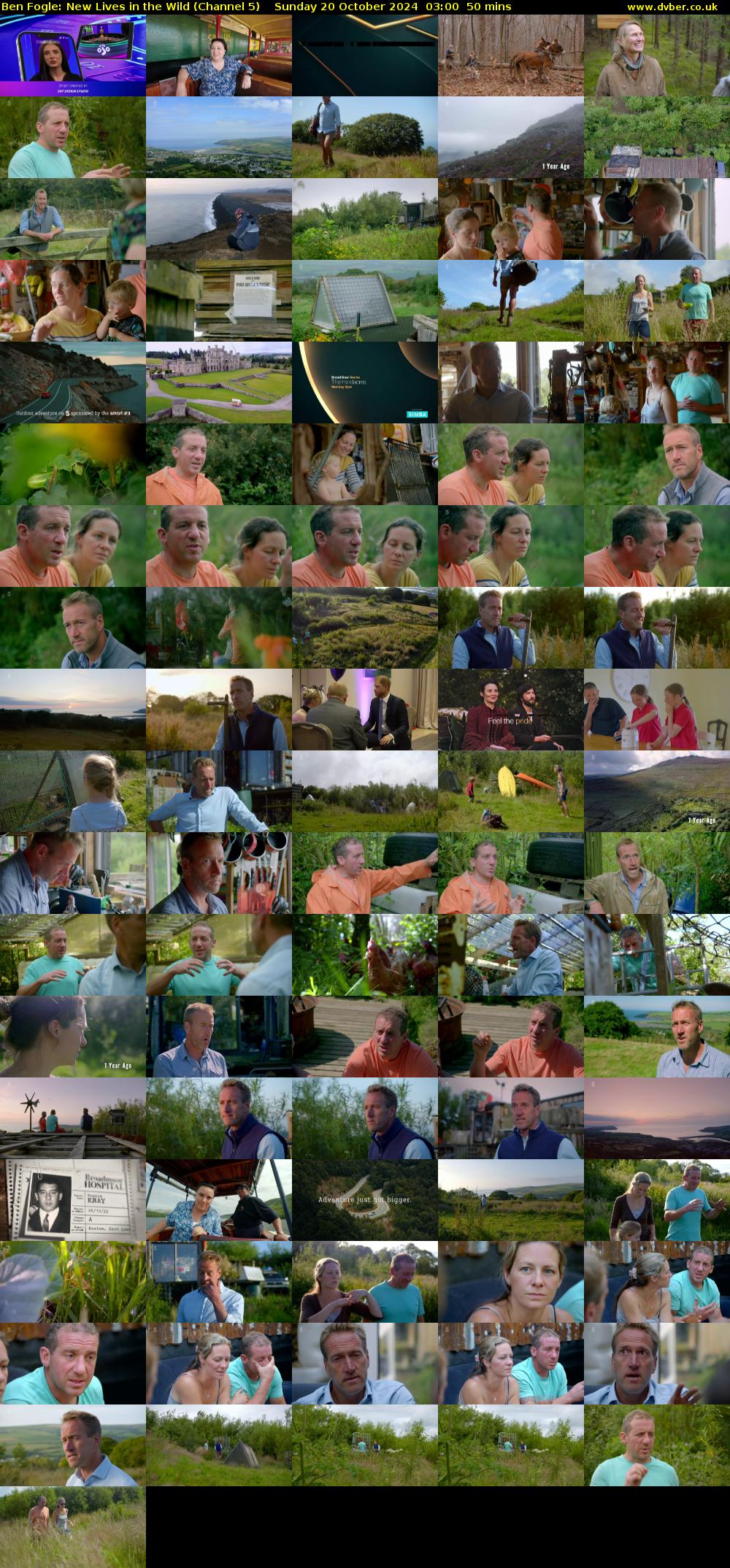 Ben Fogle: New Lives in the Wild (Channel 5) Sunday 20 October 2024 03:00 - 03:50
