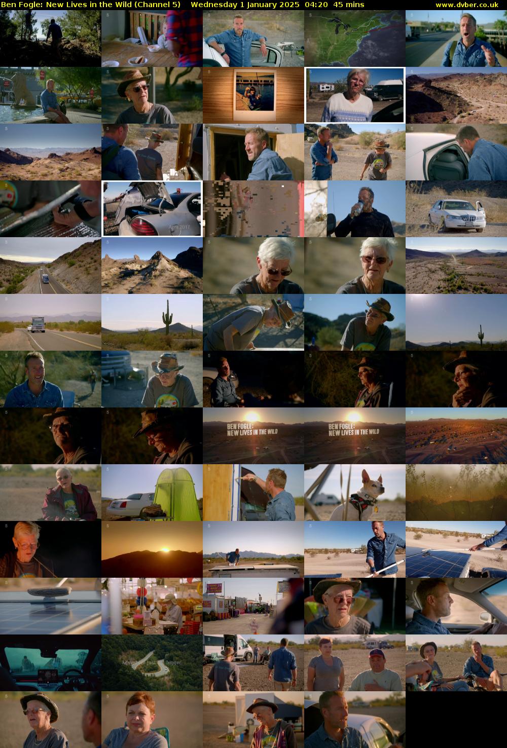Ben Fogle: New Lives in the Wild (Channel 5) Wednesday 1 January 2025 04:20 - 05:05