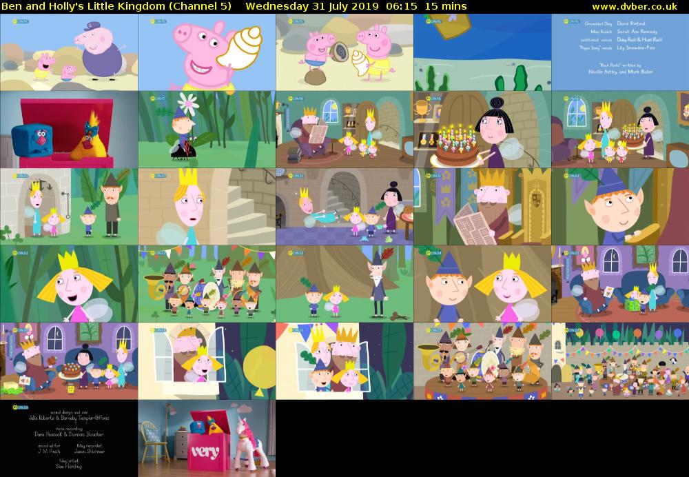Ben and Holly's Little Kingdom (Channel 5) Wednesday 31 July 2019 06:15 - 06:30