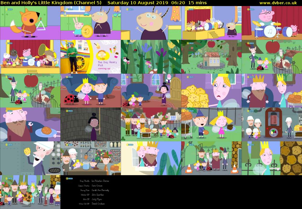 Ben and Holly's Little Kingdom (Channel 5) Saturday 10 August 2019 06:20 - 06:35