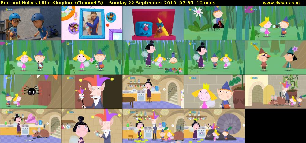 Ben and Holly's Little Kingdom (Channel 5) Sunday 22 September 2019 07:35 - 07:45