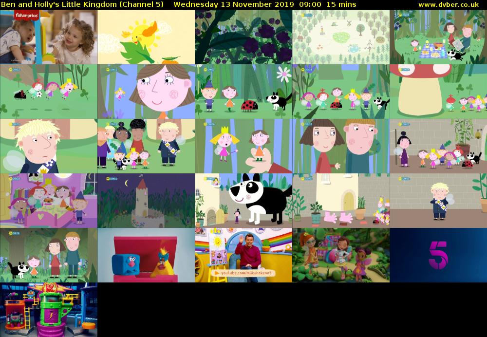 Ben and Holly's Little Kingdom (Channel 5) Wednesday 13 November 2019 09:00 - 09:15