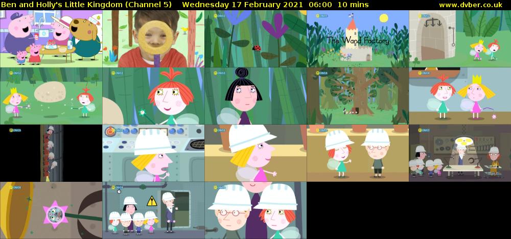 Ben and Holly's Little Kingdom (Channel 5) Wednesday 17 February 2021 06:00 - 06:10